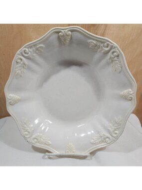 Lenox Butlers Pantry Serving Bowl 10" Baroque embossed vtg Italy dishwasher safe